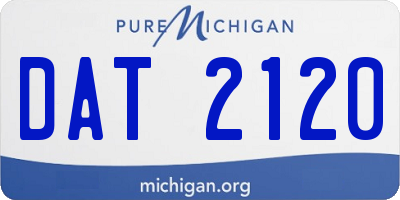 MI license plate DAT2120