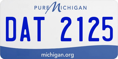 MI license plate DAT2125