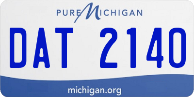 MI license plate DAT2140