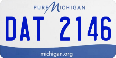 MI license plate DAT2146