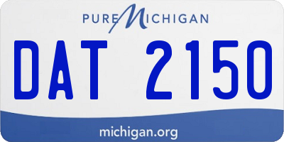 MI license plate DAT2150