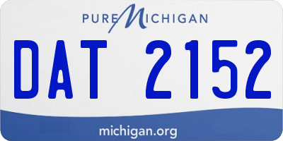 MI license plate DAT2152