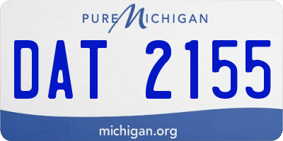 MI license plate DAT2155
