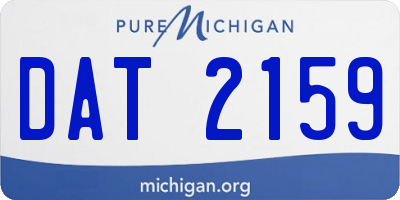 MI license plate DAT2159