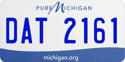 MI license plate DAT2161