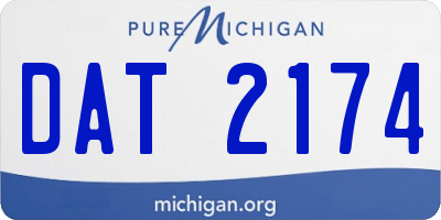 MI license plate DAT2174
