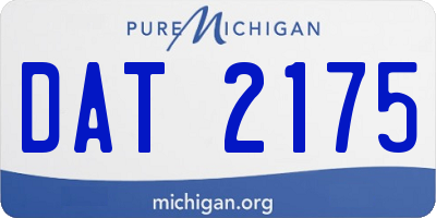 MI license plate DAT2175