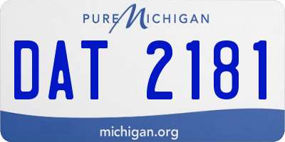 MI license plate DAT2181