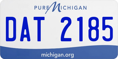 MI license plate DAT2185