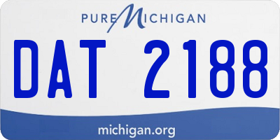 MI license plate DAT2188