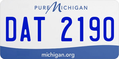 MI license plate DAT2190