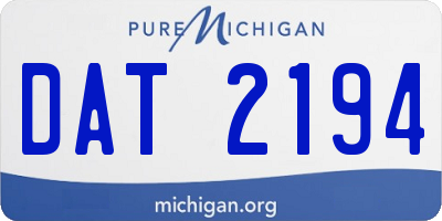 MI license plate DAT2194