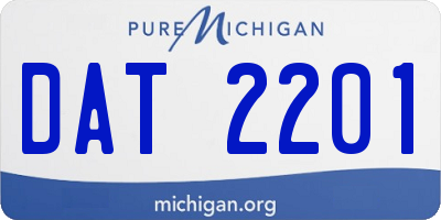 MI license plate DAT2201