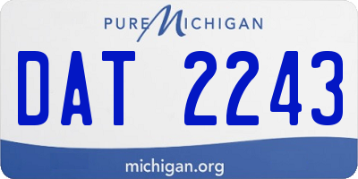 MI license plate DAT2243