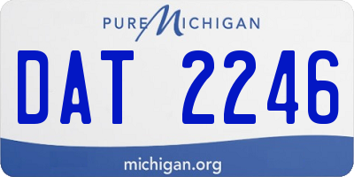 MI license plate DAT2246