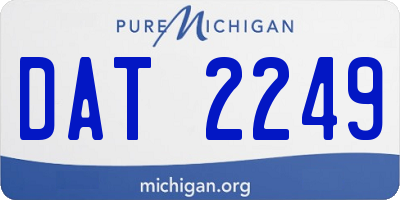 MI license plate DAT2249