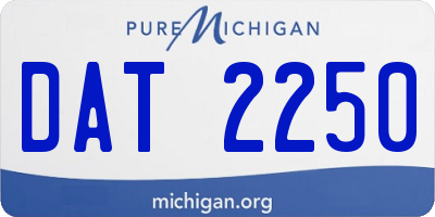 MI license plate DAT2250