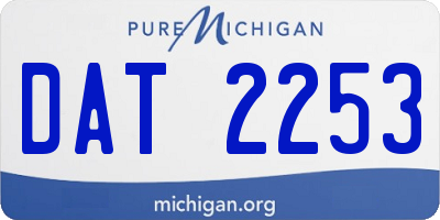 MI license plate DAT2253