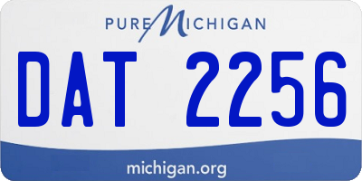 MI license plate DAT2256