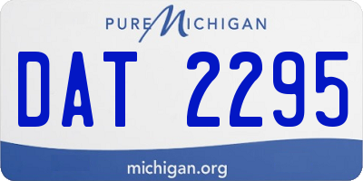MI license plate DAT2295