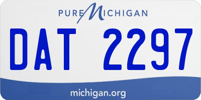 MI license plate DAT2297