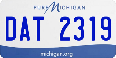 MI license plate DAT2319