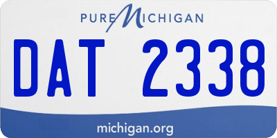 MI license plate DAT2338