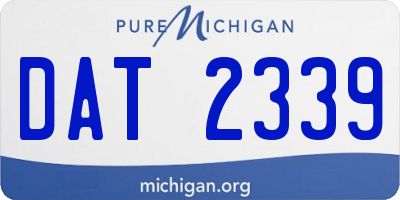 MI license plate DAT2339