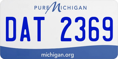 MI license plate DAT2369