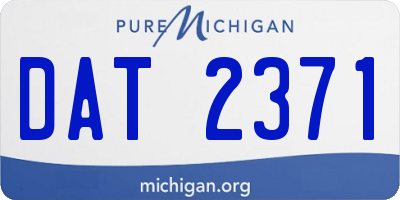 MI license plate DAT2371