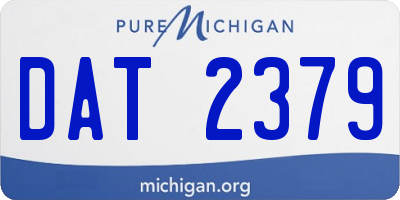 MI license plate DAT2379