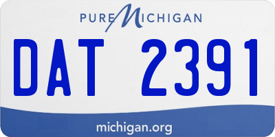 MI license plate DAT2391