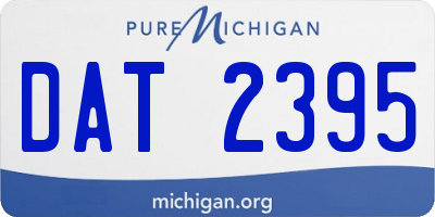 MI license plate DAT2395