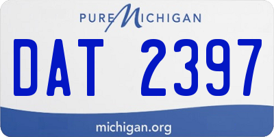 MI license plate DAT2397