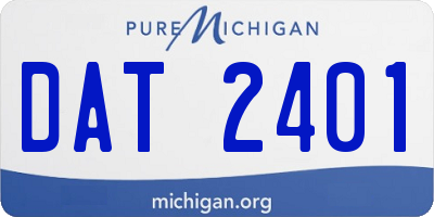 MI license plate DAT2401