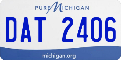 MI license plate DAT2406