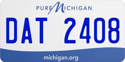 MI license plate DAT2408
