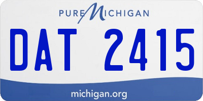 MI license plate DAT2415