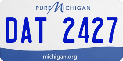 MI license plate DAT2427