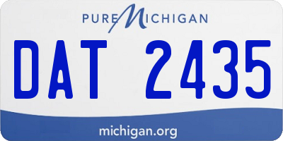 MI license plate DAT2435