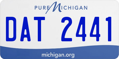 MI license plate DAT2441