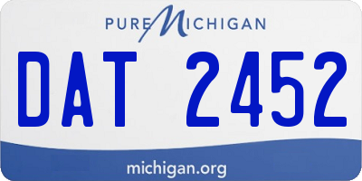 MI license plate DAT2452