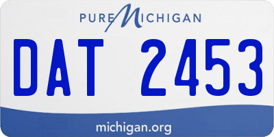 MI license plate DAT2453