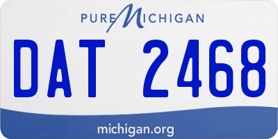 MI license plate DAT2468