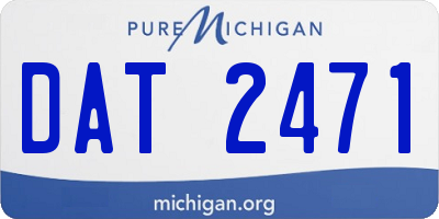 MI license plate DAT2471