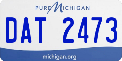 MI license plate DAT2473