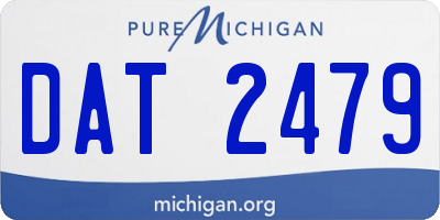 MI license plate DAT2479