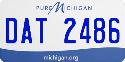 MI license plate DAT2486