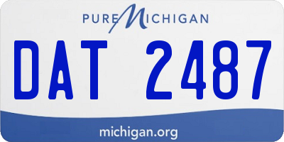 MI license plate DAT2487