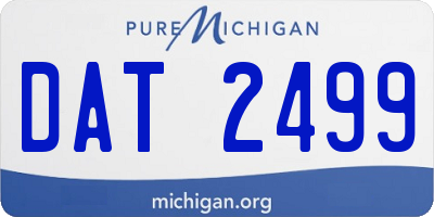 MI license plate DAT2499